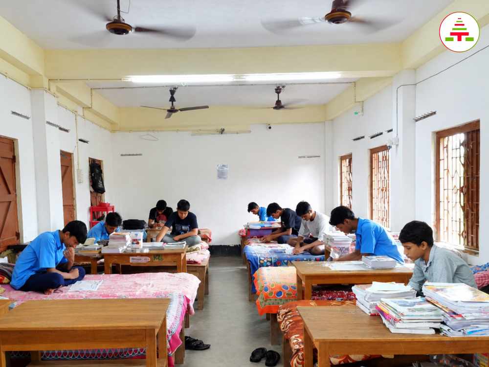 Students studying in the Platform Academy hostel